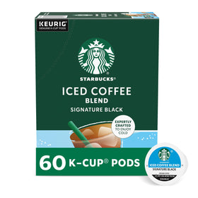 Starbucks Iced Coffee Blend Signature Black pods in box for at-home iced coffee