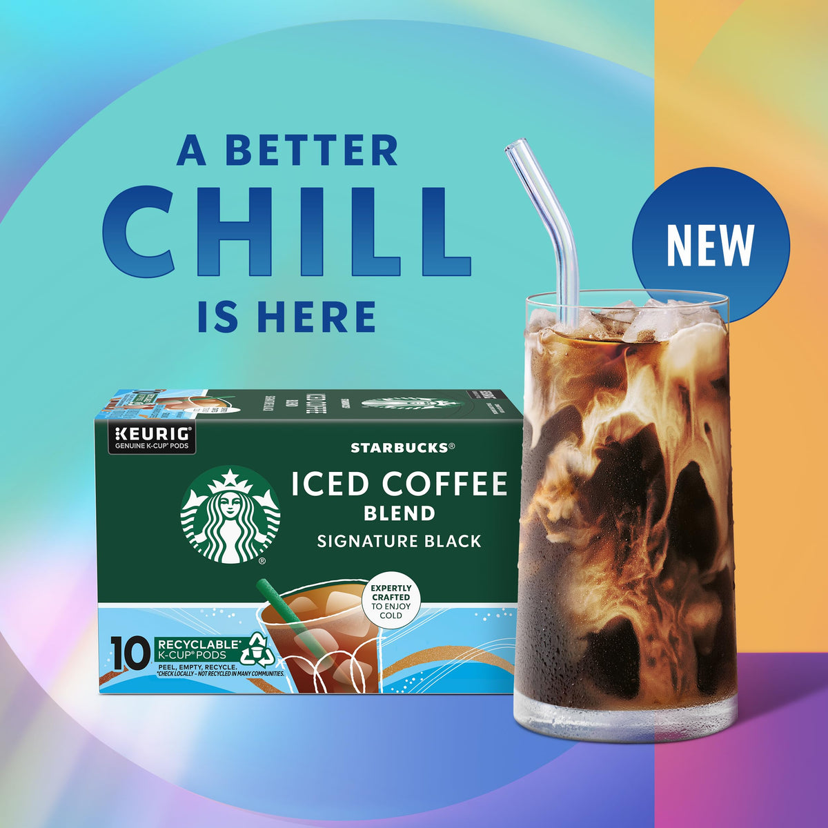 Starbucks iced coffee served with milk for a smooth, balanced flavor.