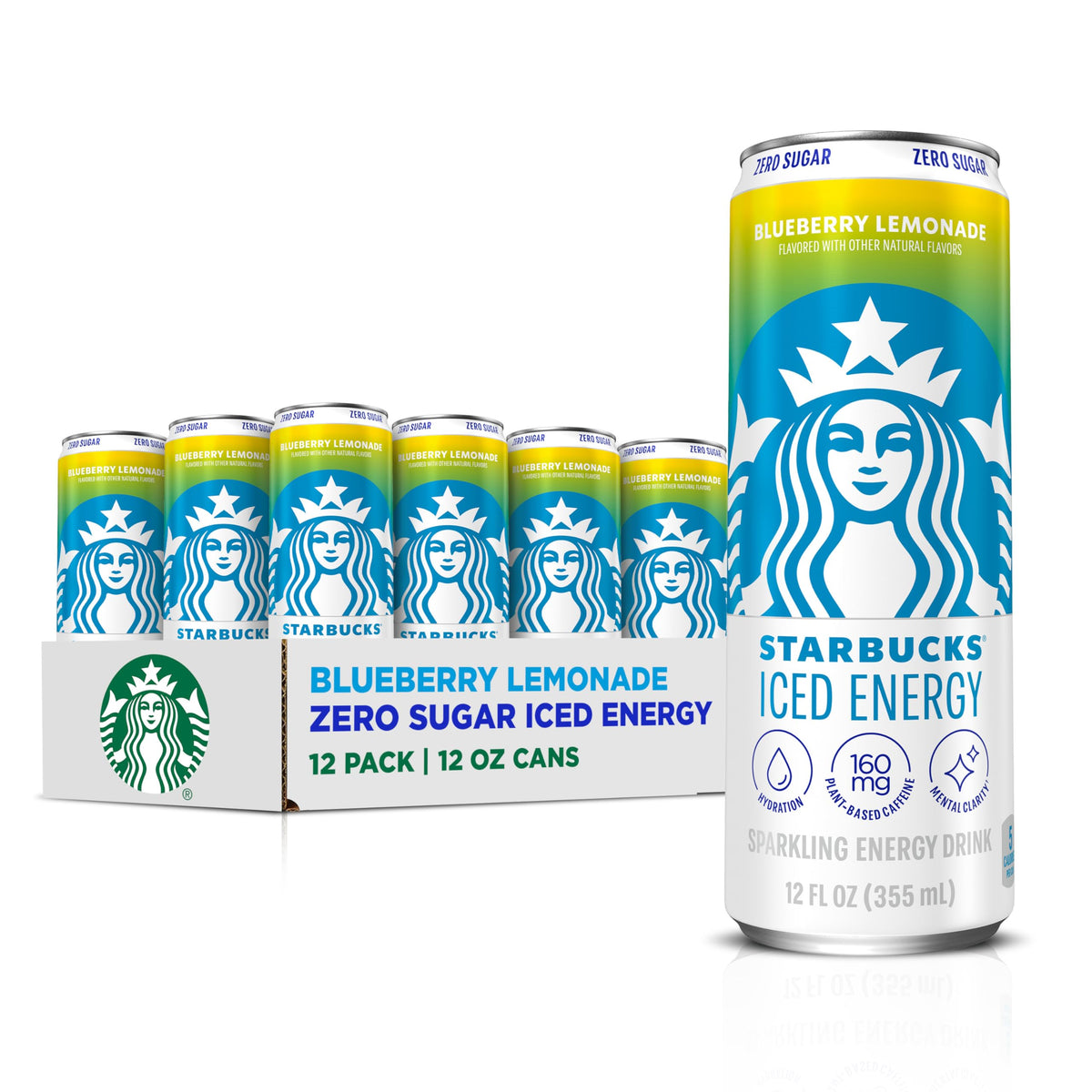Starbucks Iced Energy Blueberry Lemonade can offers a refreshing hydration and focus boost.