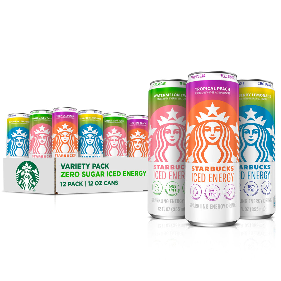 Starbucks Iced Energy Tropical Peach can delivers refreshing hydration and mental clarity.