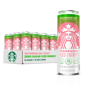 Starbucks Iced Energy Watermelon Splash can for refreshing hydration and clean energy.