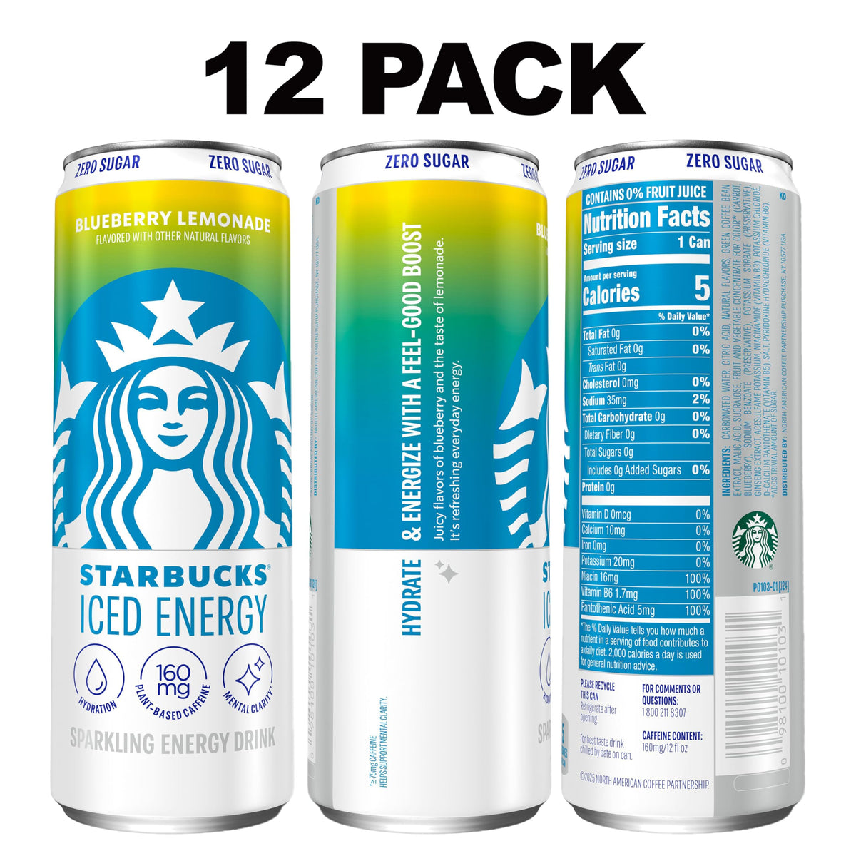 Starbucks Iced Energy Zero Sugar can provides flavorful energy with minimal calories.