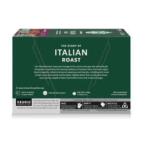 Starbucks Arabica beans in Italian Roast deliver consistent quality.