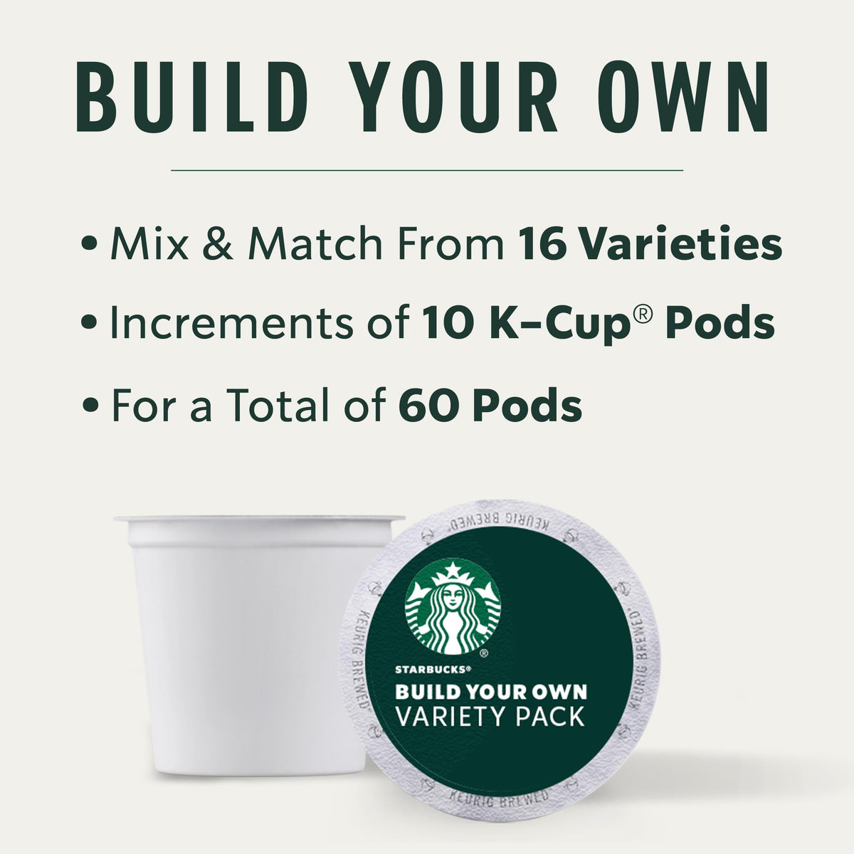 Starbucks K-Cup Pods dark roast collection offering bold cups.