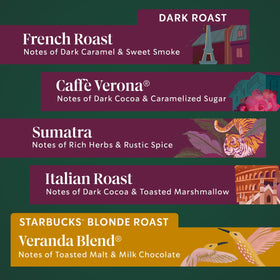 Starbucks K-Cup Pods naturally flavored Caramel and Vanilla varieties.