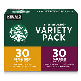Starbucks K-Cup variety pack box for home brewing convenience