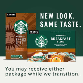 Starbucks Blonde Roast K-Cup pod close-up highlighting a smooth flavor