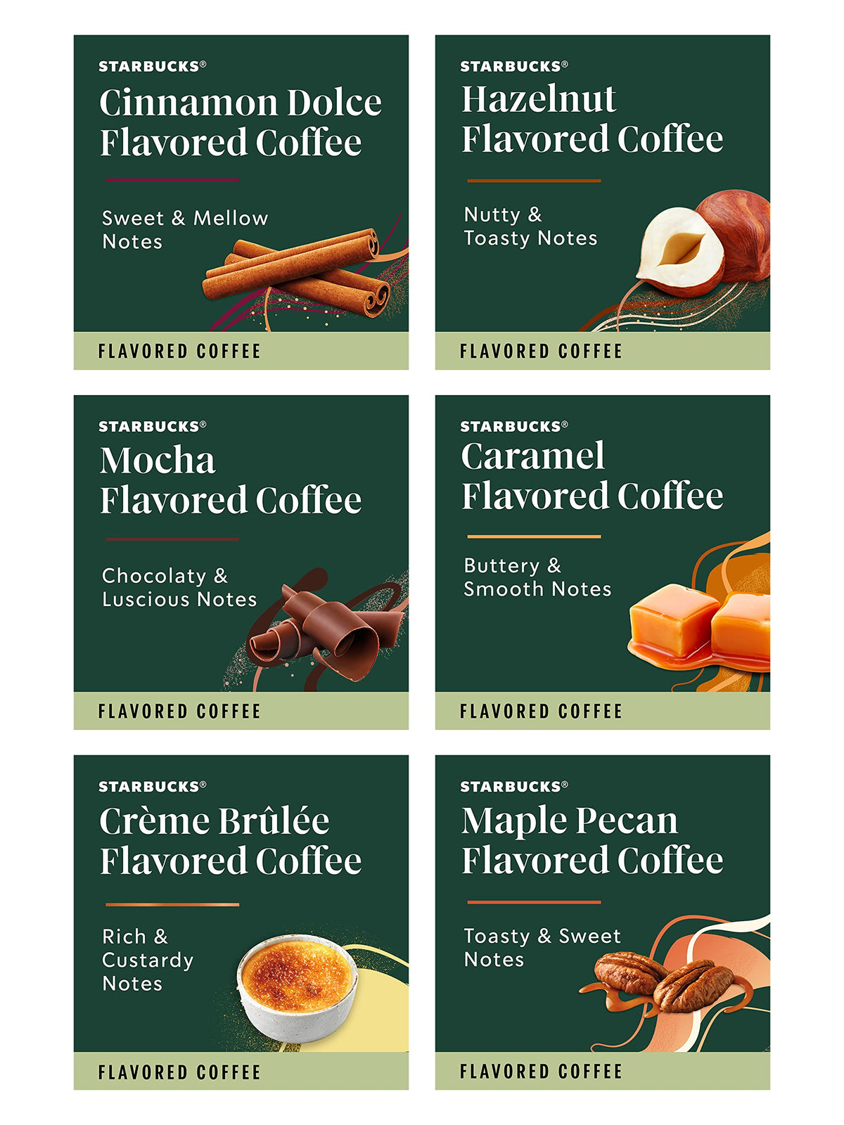 Starbucks Cinnamon Dolce K-Cup pack close-up highlighting warm cinnamon