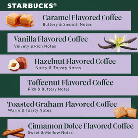 Starbucks Hazelnut flavored pod offering nutty, toasty aroma for everyday enjoyment.