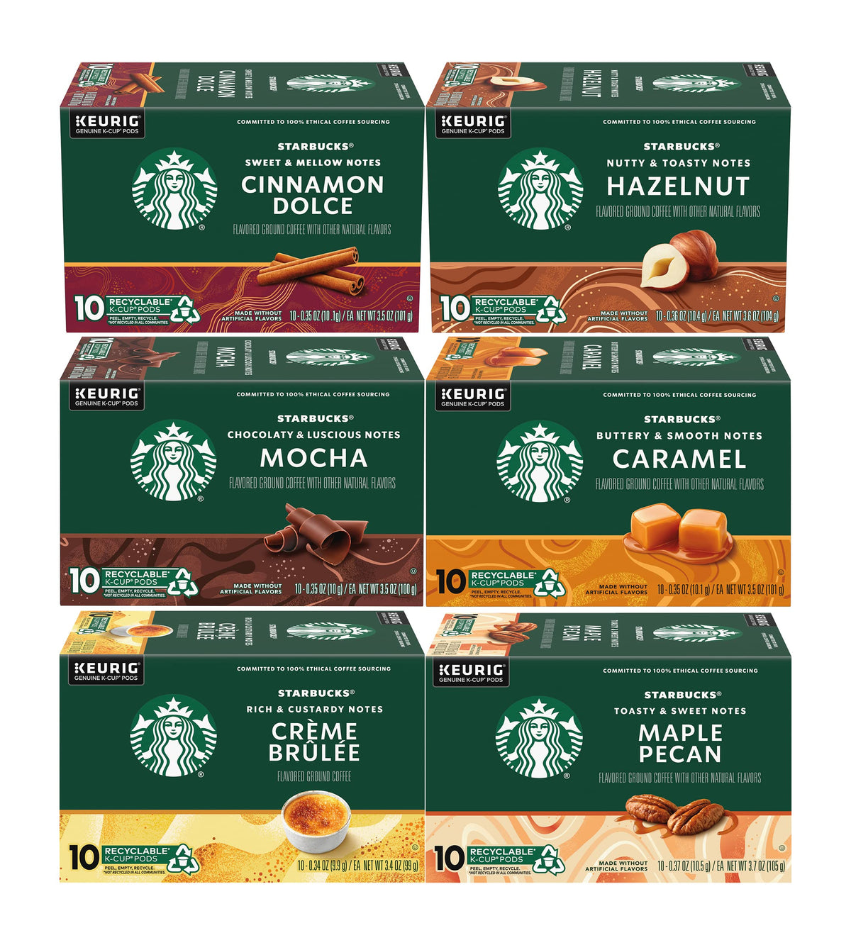 Starbucks K-Cup variety pack front view for quick home brewing