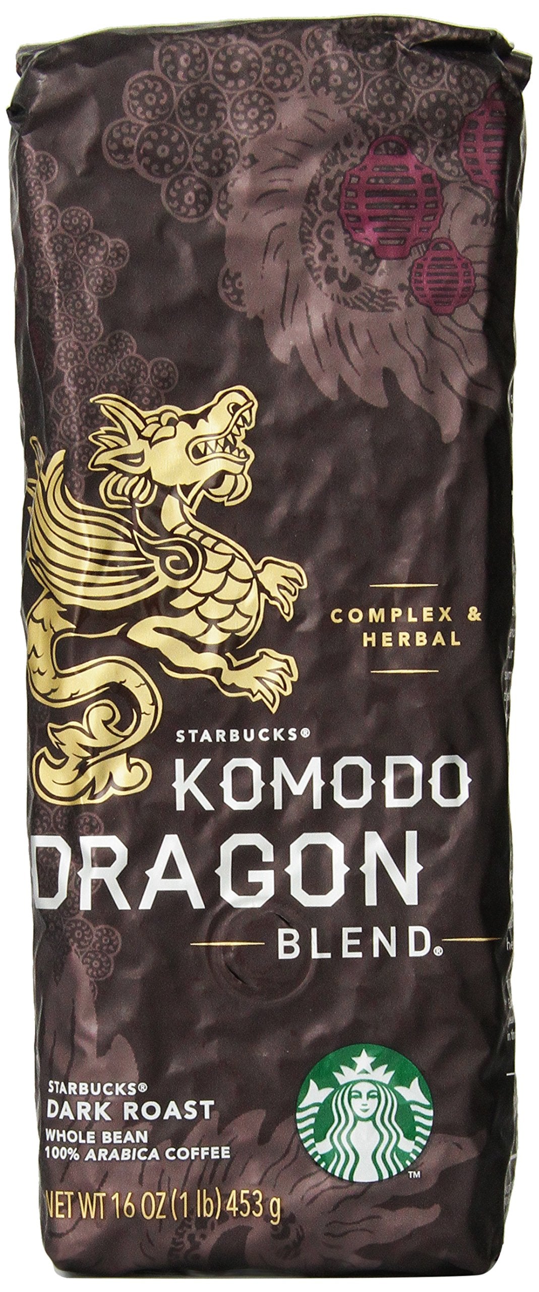 Starbucks Komodo Dragon Blend packaging: bold, premium coffee experience ready to enjoy at home