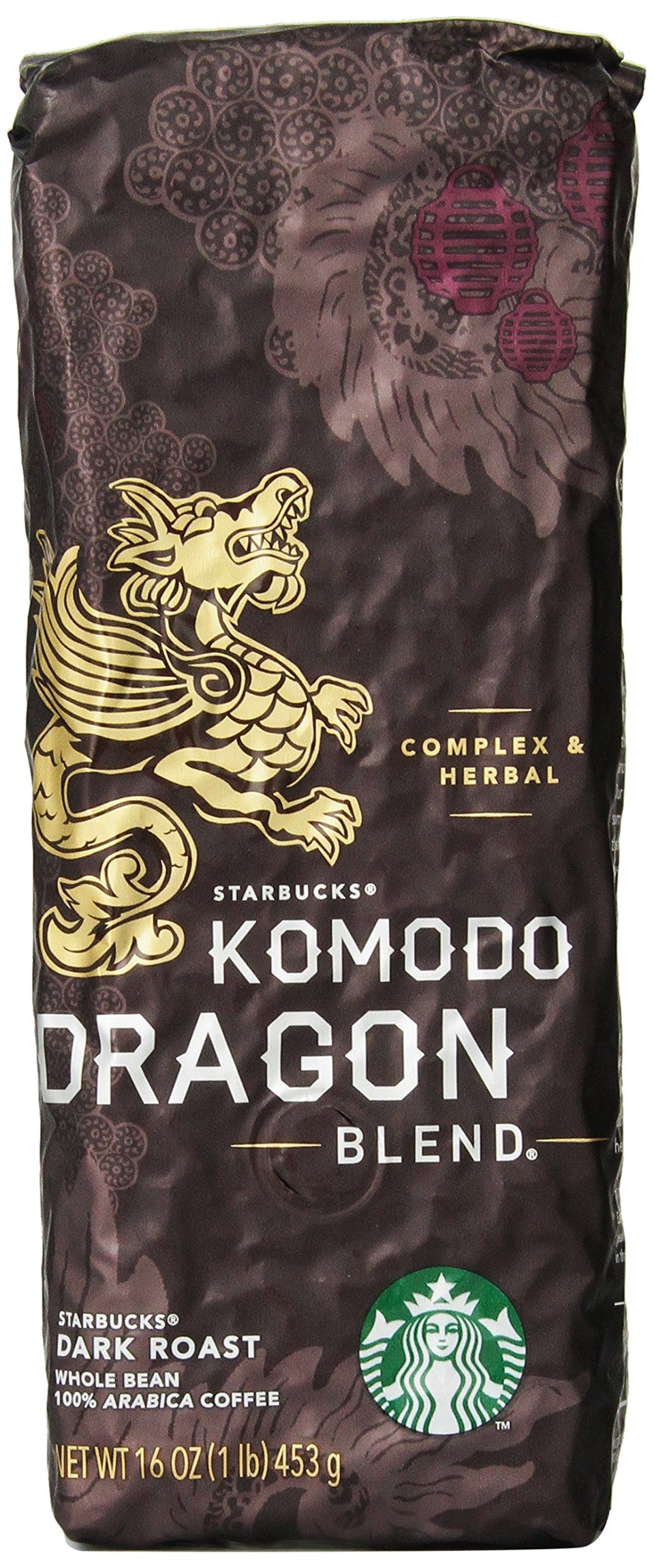 Starbucks Komodo Dragon Blend packaging: bold, premium coffee experience ready to enjoy at home