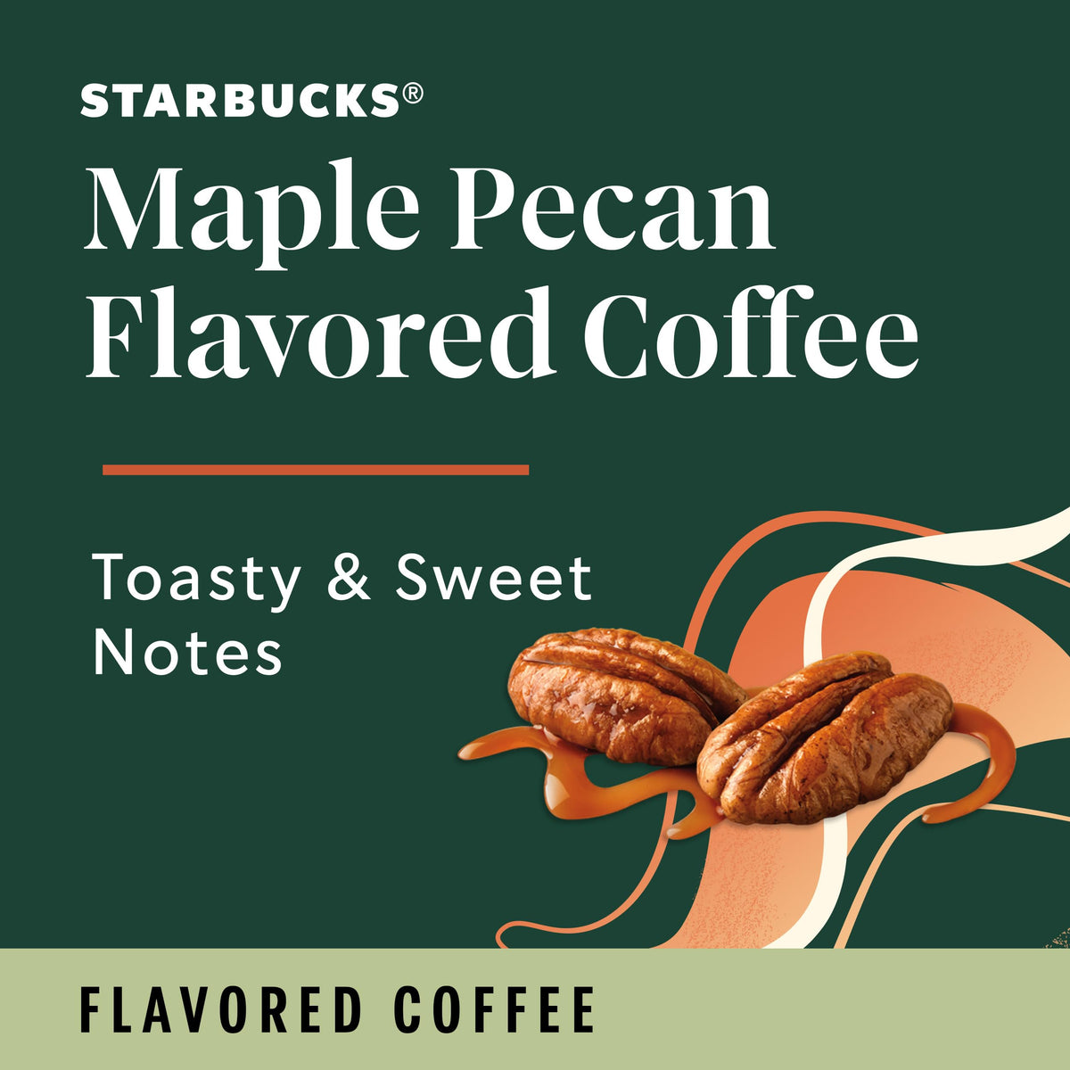 Steaming mug of Maple Pecan coffee with inviting aroma from Starbucks.