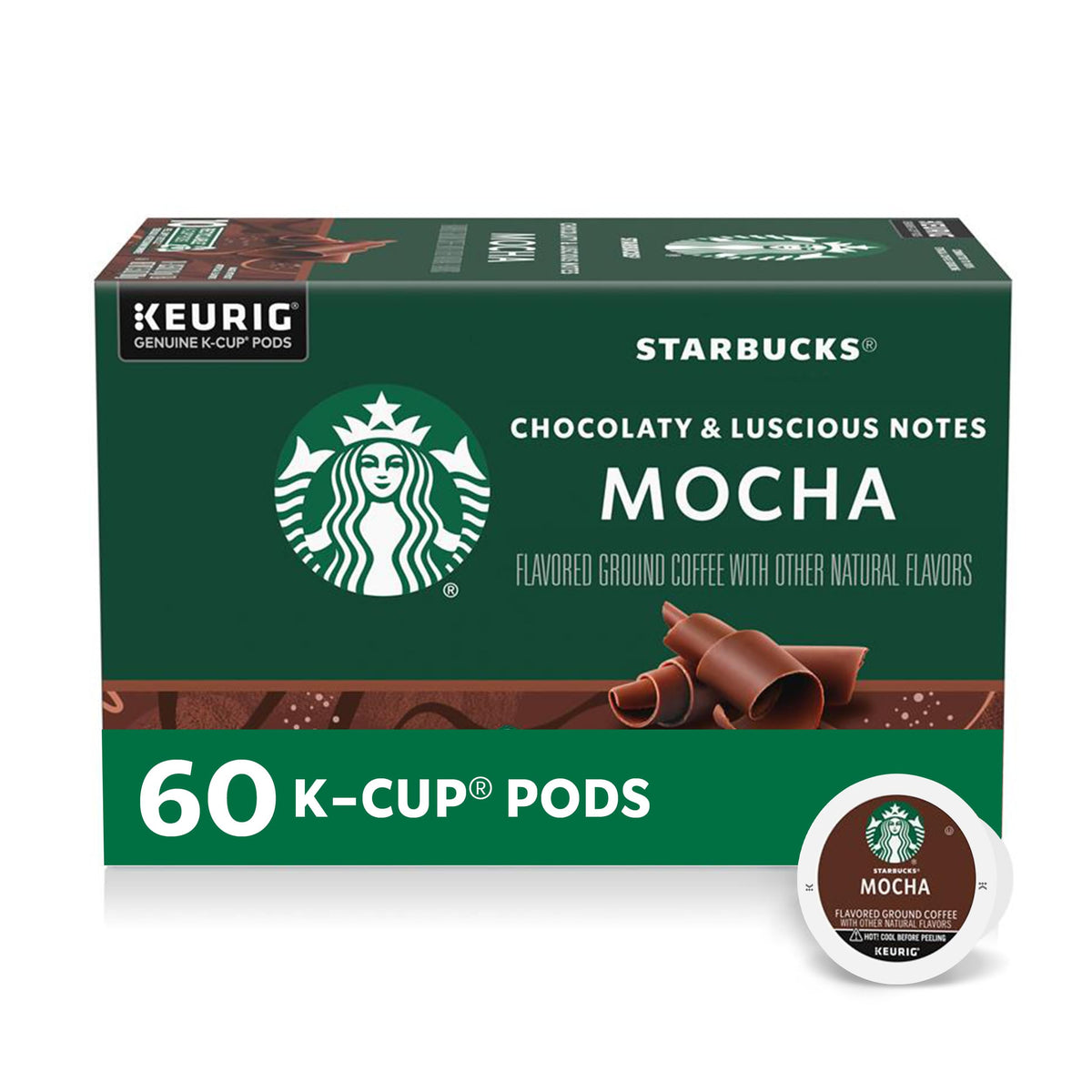 Starbuck Mocha K-Cup pods in packaging for easy at-home brewing.
