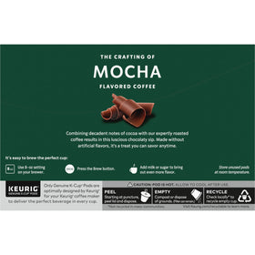 Retail shelf display showing six-box bundles of Starbucks Mocha K-Cups.