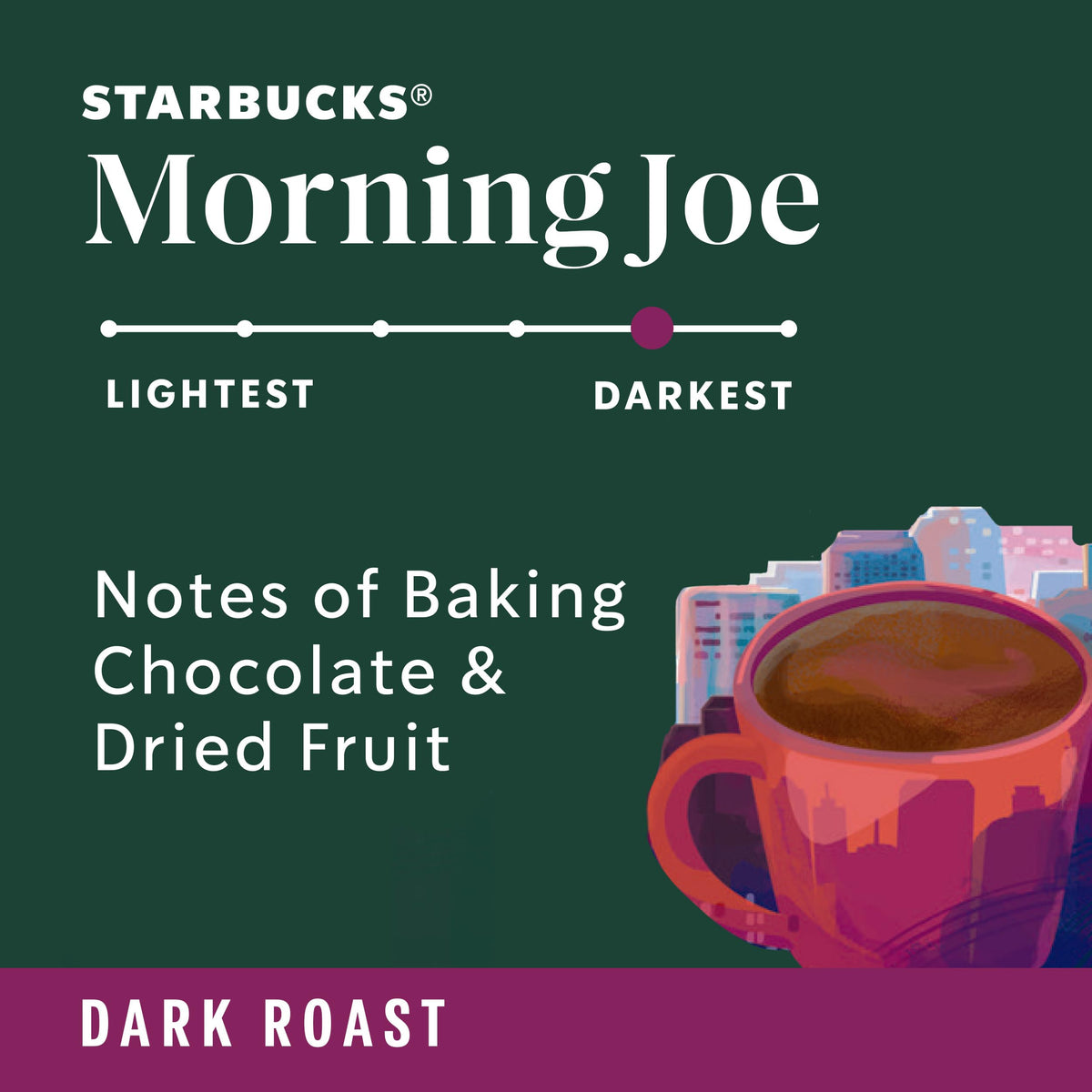 Starbucks Morning Joe beans suitable for French press, drip, or pour-over.