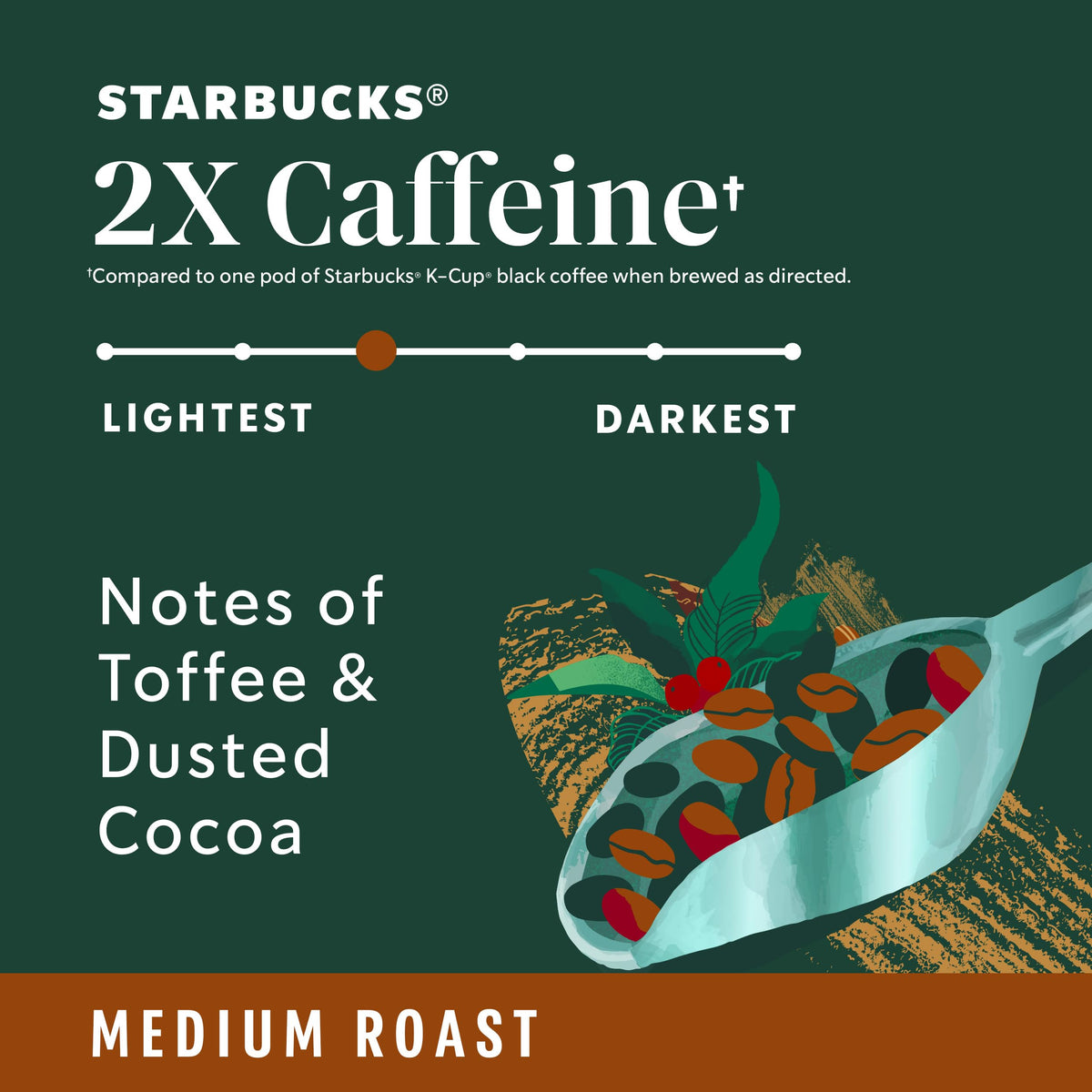 Starbucks natural coffee extracts label emphasizing extra boost for mornings.