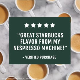 Countertop display of Starbucks Breakfast Blend packaging, great for home use.