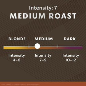 Steaming cup of Starbucks Breakfast Blend with rich morning aroma.