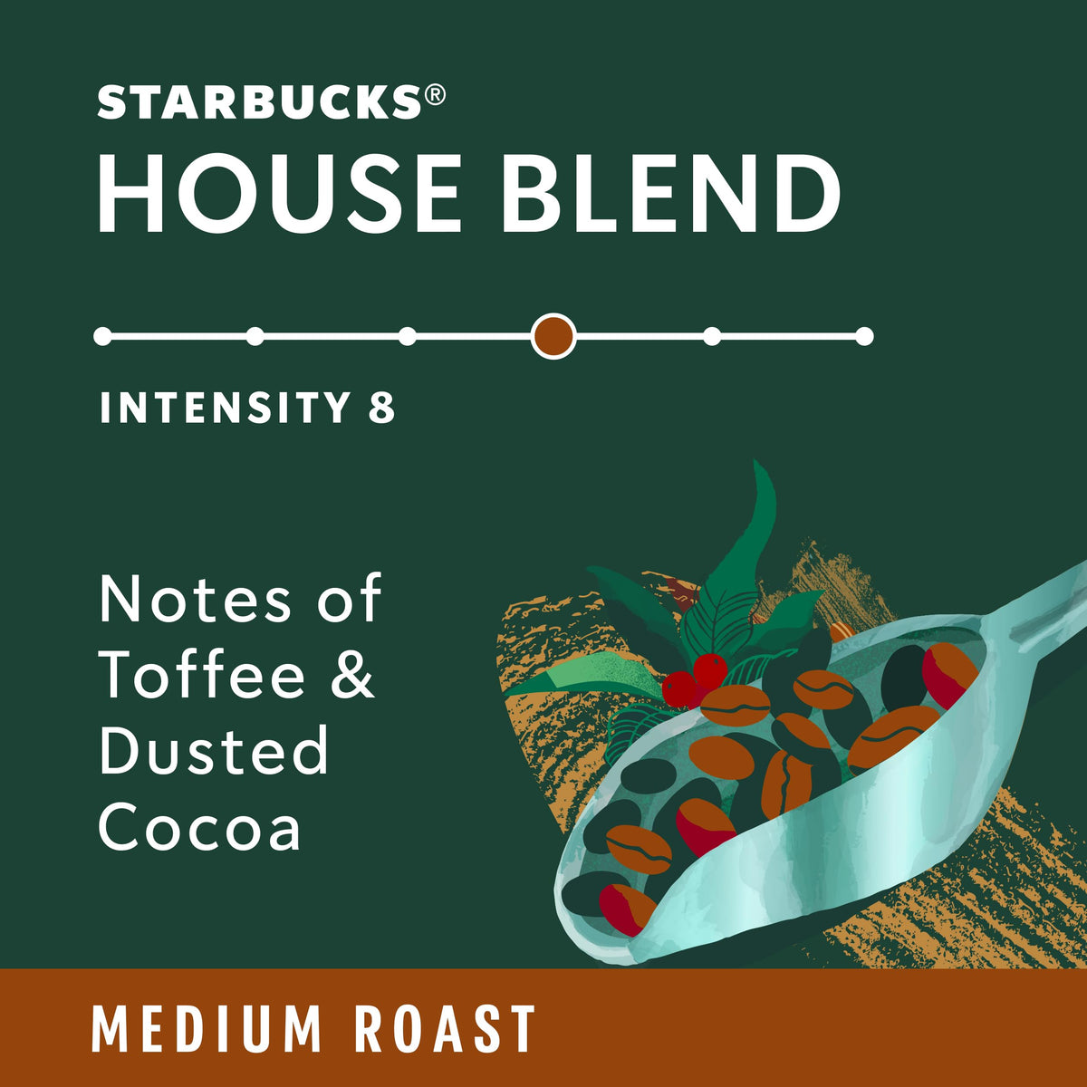 Cup being poured shows rich crema and inviting aroma of Starbucks House Blend.