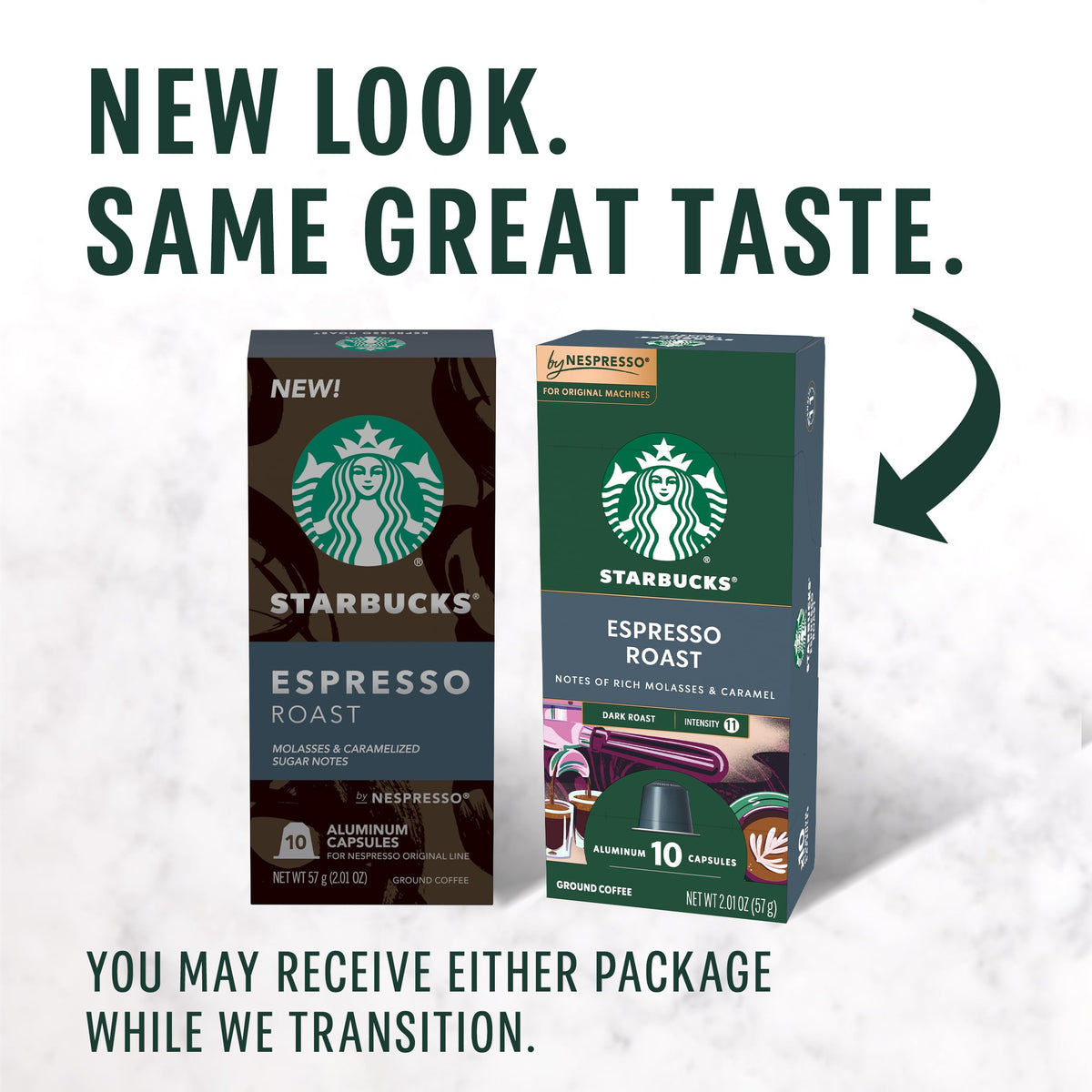 Starbucks pods ready for an espresso shot at home with bold flavor