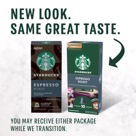 Starbucks pods ready for an espresso shot at home with bold flavor