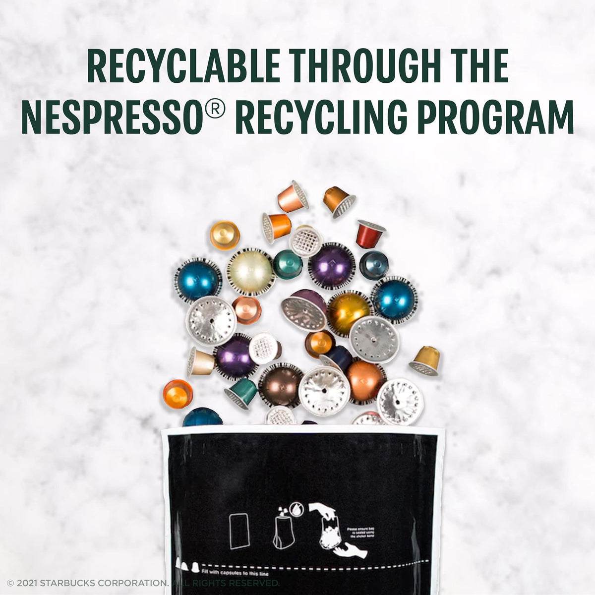 Starbucks by Nespresso aluminum pods preserve freshness while supporting sustainable brewing