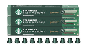 Starbucks by Nespresso Pike Place capsules displayed in a 30-count box for daily use