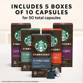 Starbucks by Nespresso Pike Place Roast capsules ready for smooth everyday espresso