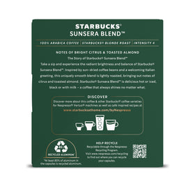 Starbucks Sunsera uses 100% arabica beans for balanced flavor.