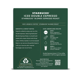 Starbucks by Nespresso Vertuo blonde roast iced espresso pod pack