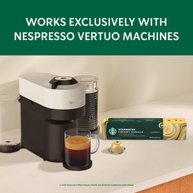 Brew cup of 7.77 oz from Vertuo using Starbucks capsule.