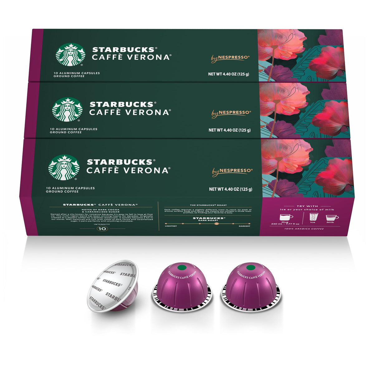 Starbucks by Nespresso Vertuo Caffè Verona pods in a 30-count pack for home use