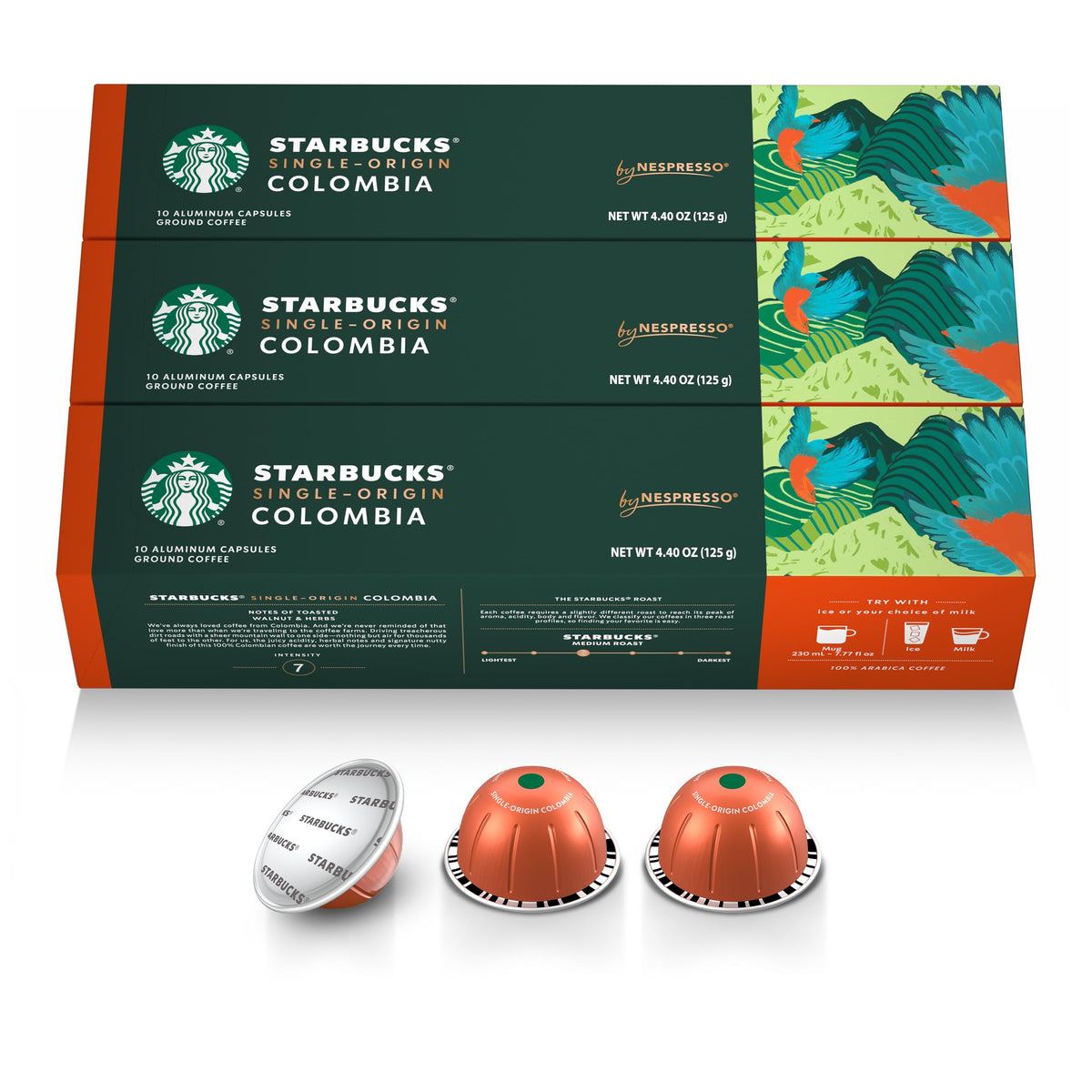 Starbucks by Nespresso Vertuo Colombia pods in a box, ideal for daily at-home coffee.