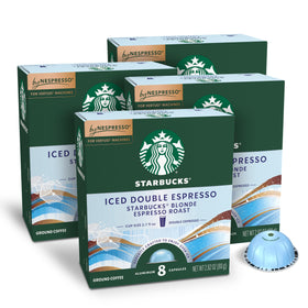 Starbucks by Nespresso Vertuo iced double espresso pods in a box for cold beverages