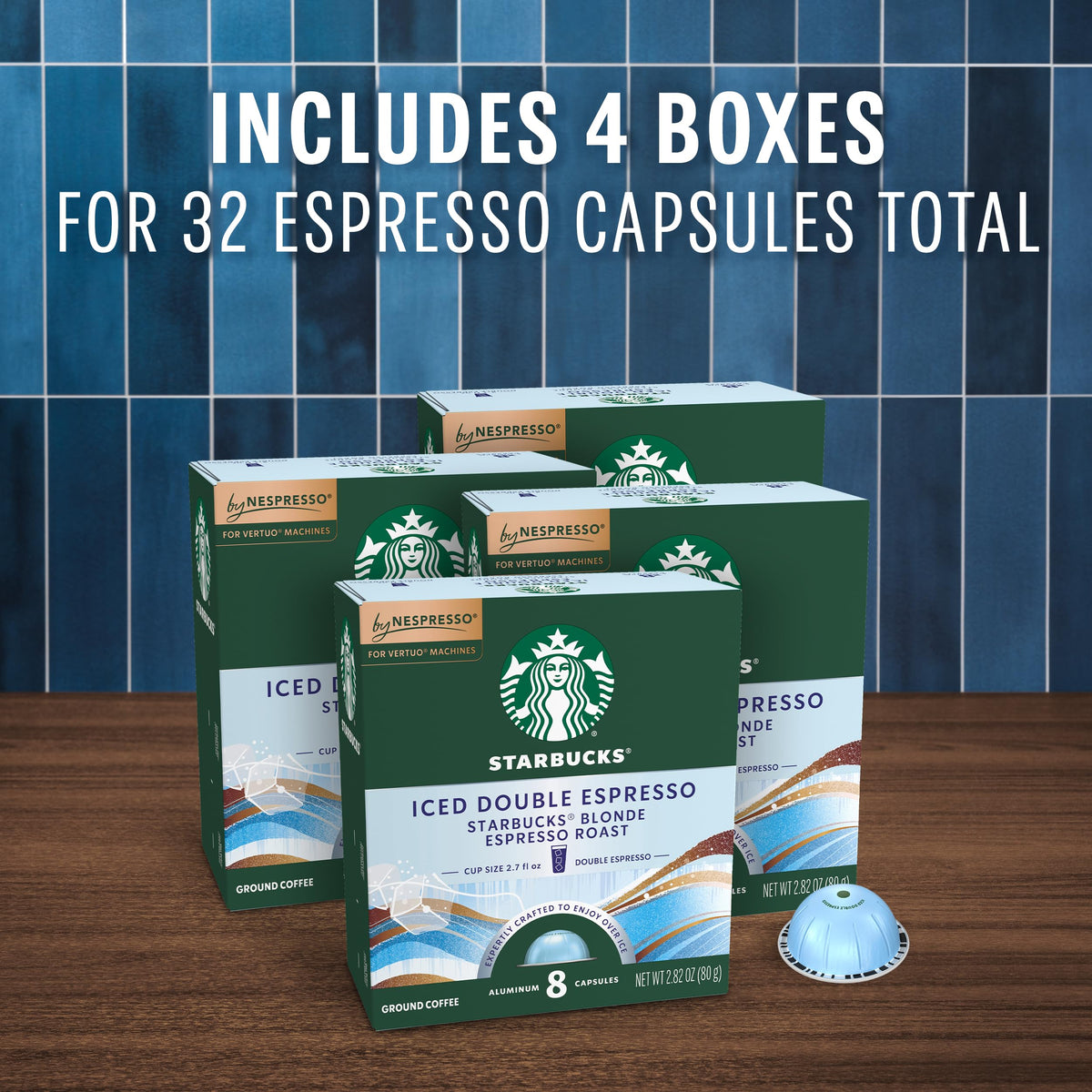 Starbuck s by Nespresso Vertuo cup on ice showcasing blonde roast flavor