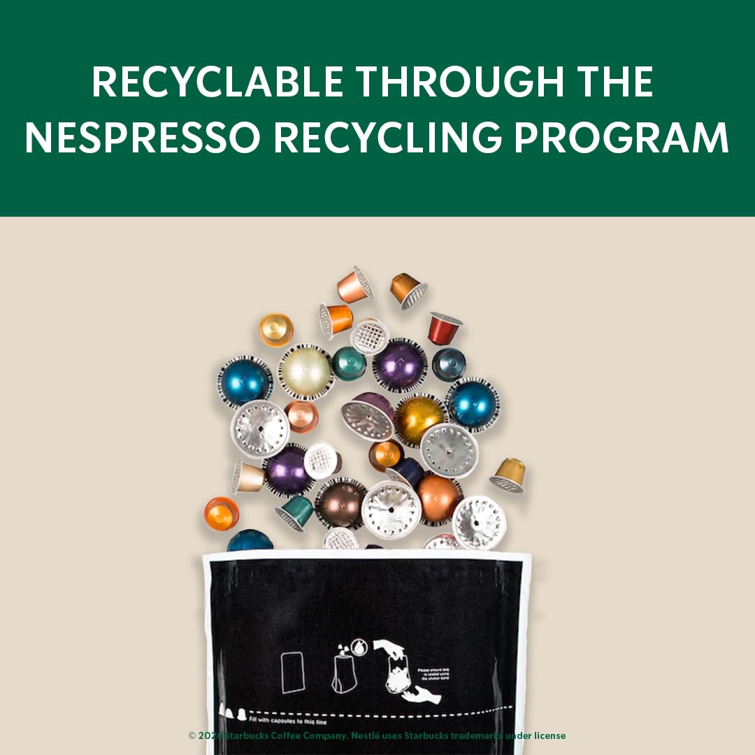 Pouring Starbucks by Nespresso Vertuo coffee into a mug, inviting aroma.