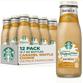 Starbucks Oatmilk Frappuccino Caramel Waffle Cookie bottle – creamy oatmilk coffee, ready to enjoy