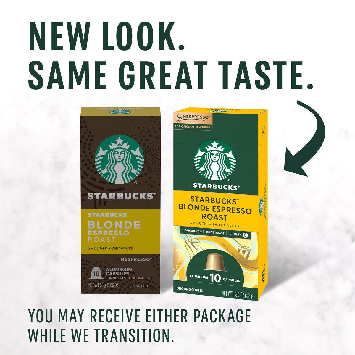 Starbucks original-line pod pack: compatible with Nespresso machines for easy home brewing.