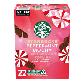 Starbucks Peppermint Mocha K-Cup box ready for gifting and holidays.