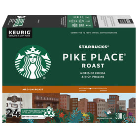 Starbucks Pike Place K-Cup carton 24 on packaging front for easy daily use