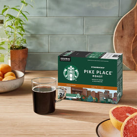 Starbucks Pike Place K-Cup packaging side view highlight
