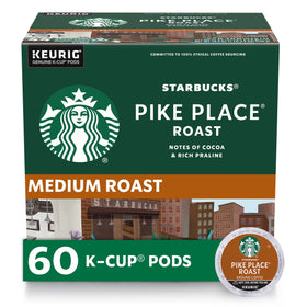 Starbucks Pike Place Roast box with 60 K-Cup pods for Keurig brewers