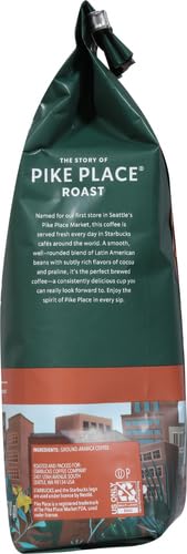 Starbucks Pike Place Roast drip brew setup emphasizing versatile home brewing