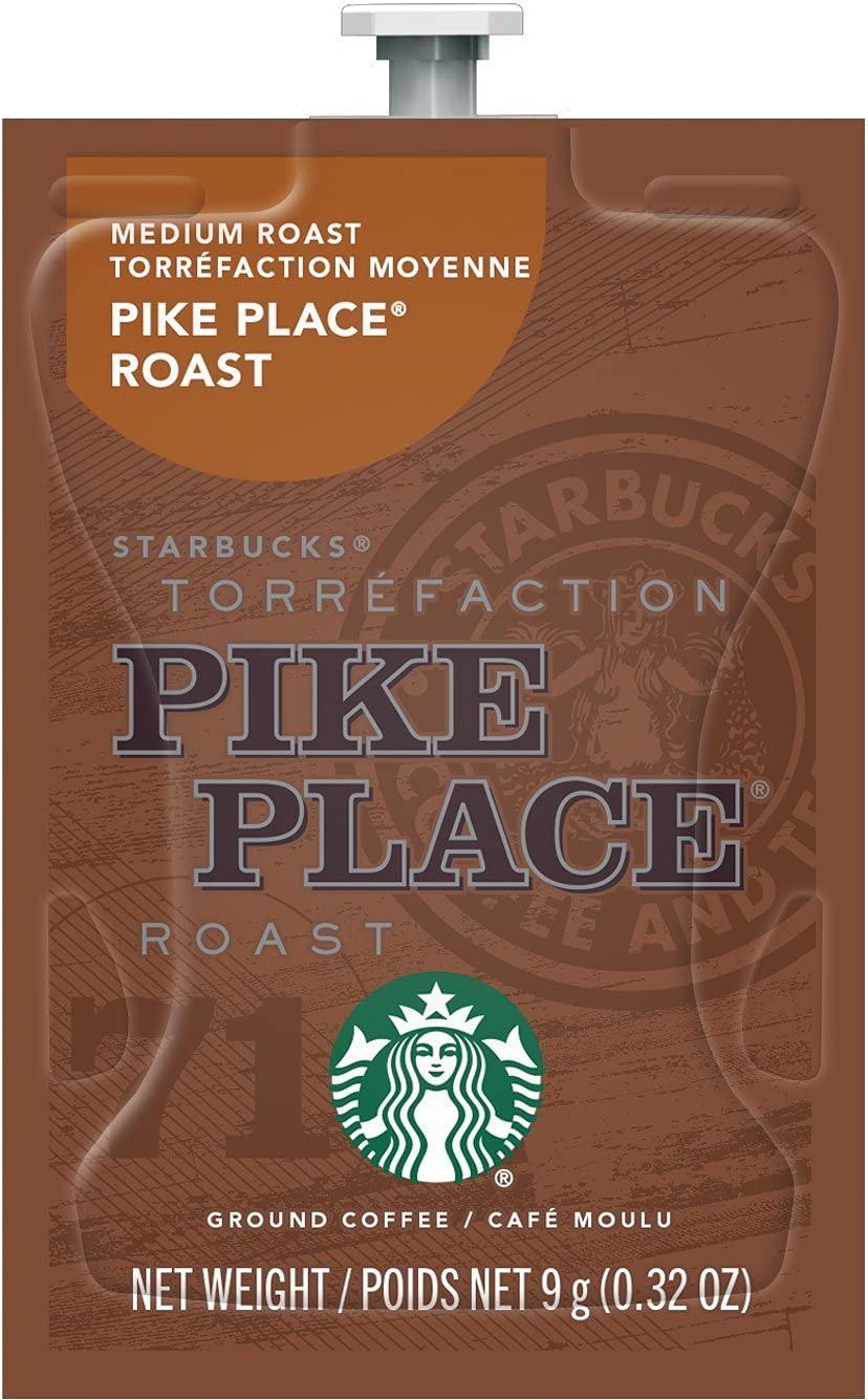 Starbucks Pike Place Roast Freshpack for Flavia Brewers—aromatic, convenient coffee for busy mornings.