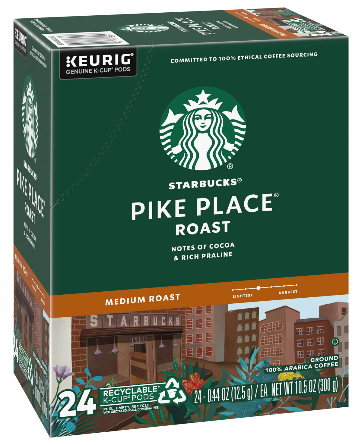 Starbucks Pike Place Roast K-Cup aroma fills the kitchen with cocoa and nut hints.