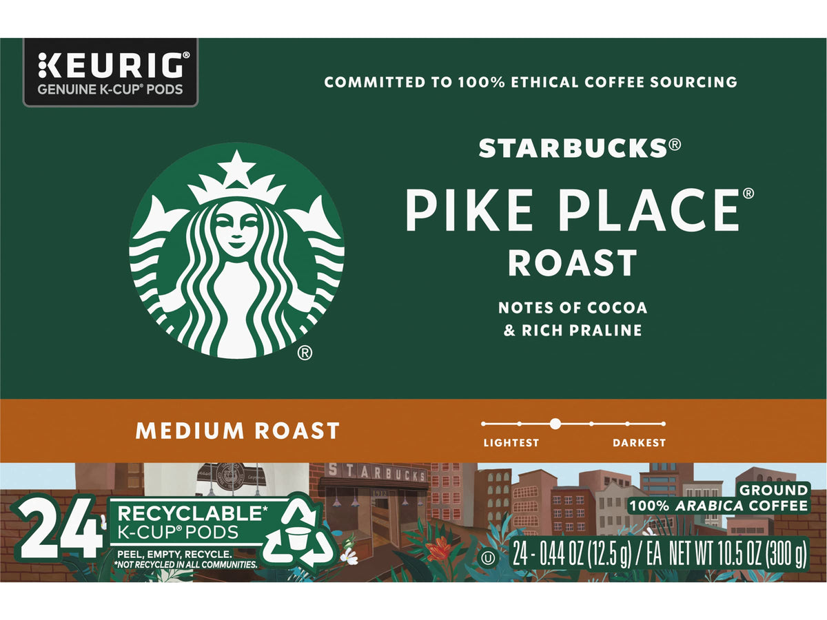 Starbucks Pike Place Roast K-Cups with soft acidity suit balanced coffee lovers.