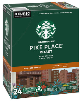 Keurig-compatible Starbucks Pike Place Roast K-Cups for easy single-serve brewing