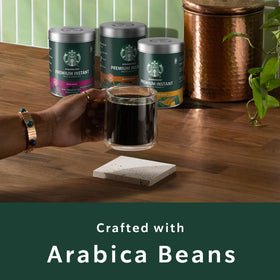 Starbucks Premium Instant Coffee bean-aroma closeup emphasizing depth of flavor