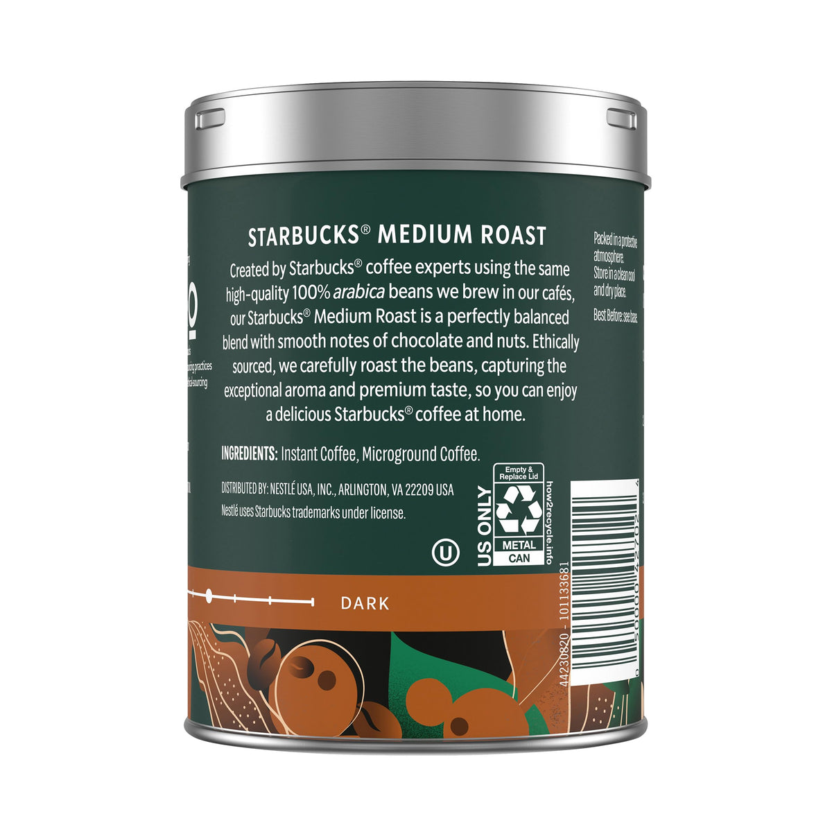 Starbucks Premium Instant Coffee tins packaging compact for travel and storage.